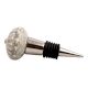 White Wheel Crackle Ceramic Wine Stopper